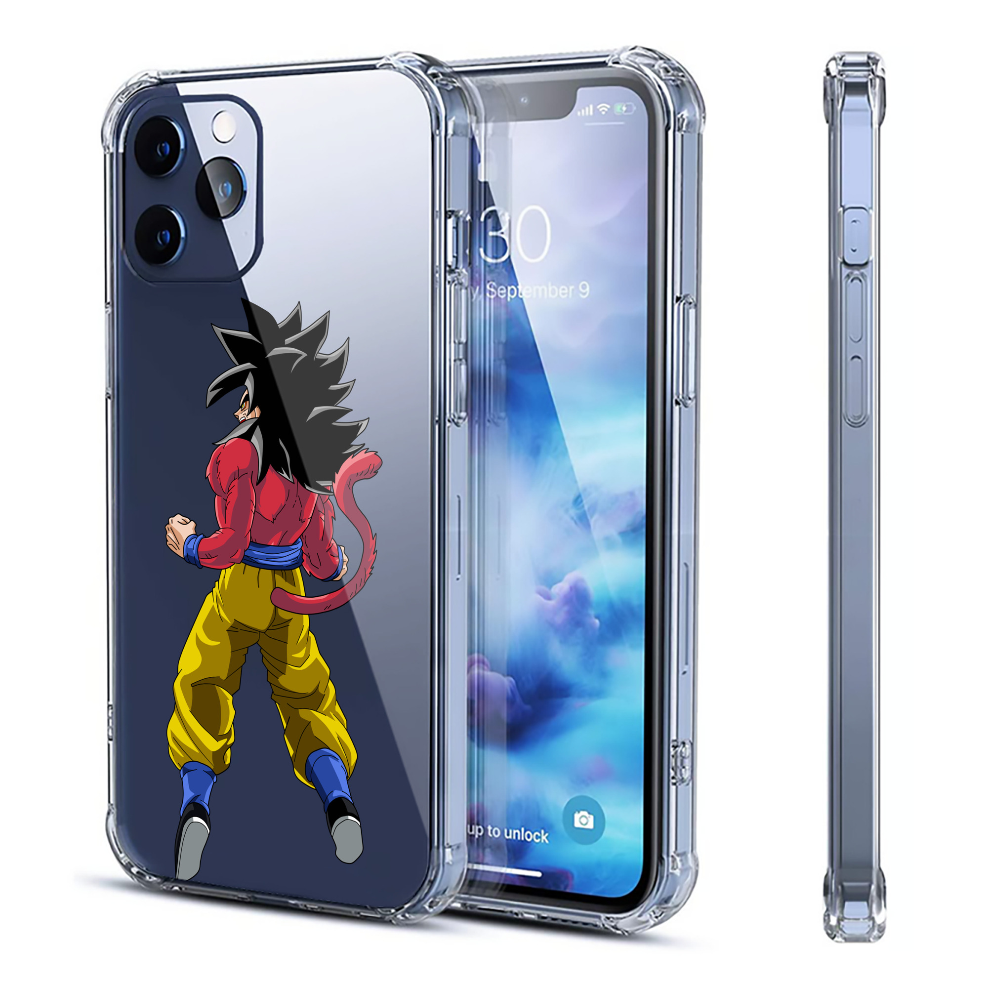 （画像用） ドラゴンボール 孫悟空（そん ごくう）Son Goku カカロット DRAGON BALL Kakarotto 【iPhone 12シリーズ対応】透明スマホケース（クリアソフトケース）